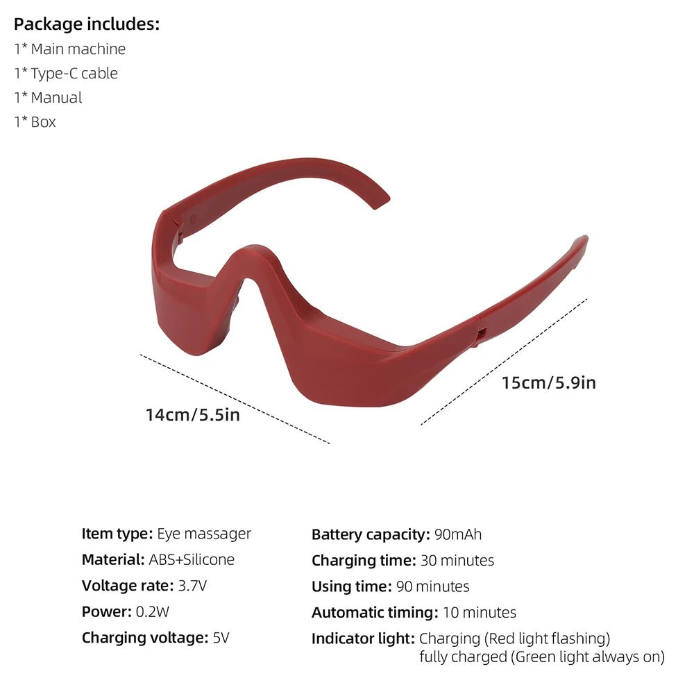 AuraRelieve™ Red Light Under-Eye Massager Glasses - Glow Labs USA - 18