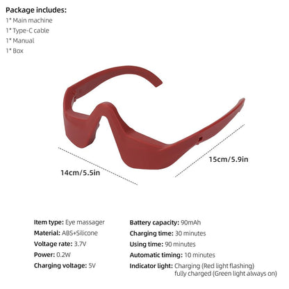 AuraRelieve™ Red Light Under-Eye Massager Glasses - Glow Labs USA - 18