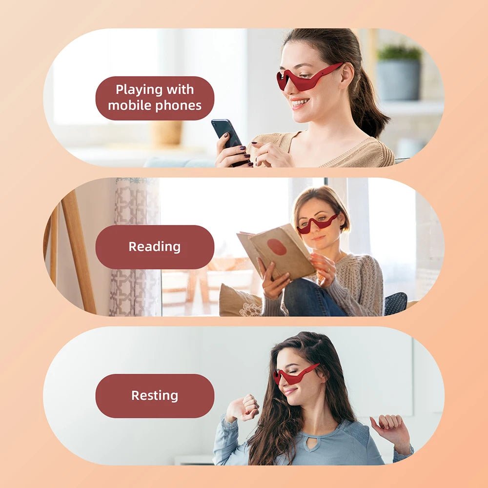 AuraRelieve™ Red Light Under-Eye Massager Glasses - Glow Labs USA - 2
