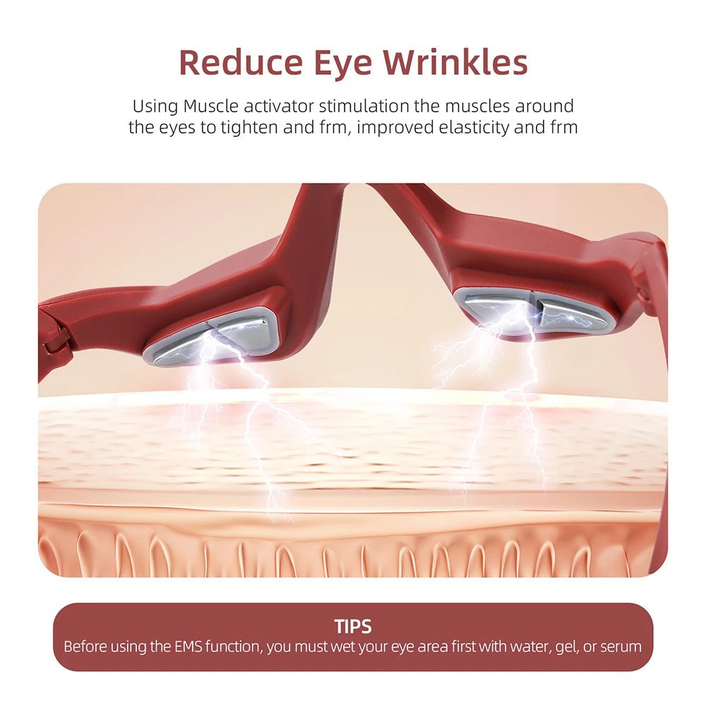 AuraRelieve™ Red Light Under-Eye Massager Glasses - Glow Labs USA - 4