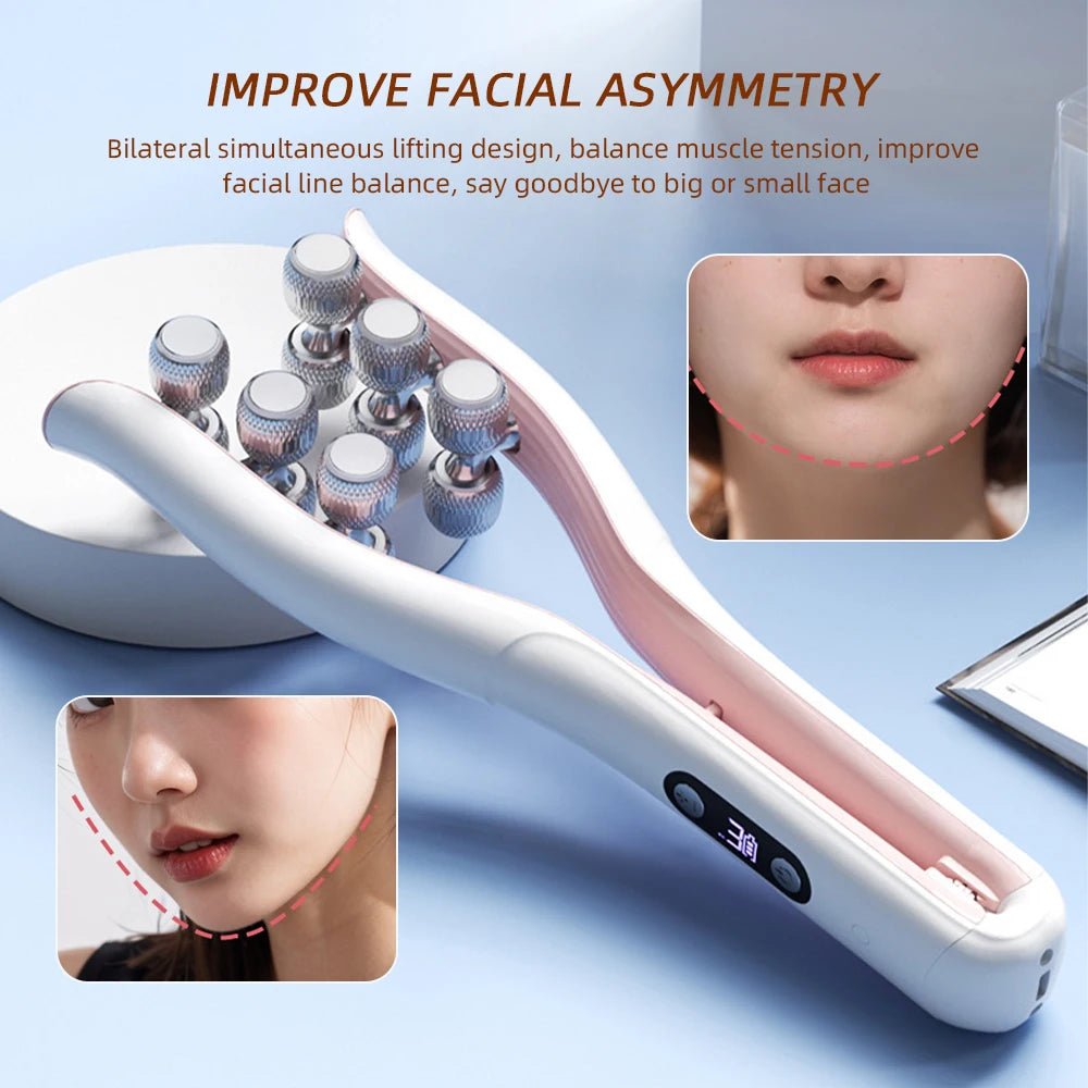 AuraSculpt™ V-Shape Microcurrent Face Sculpting Roller - Glow Labs USA - 12