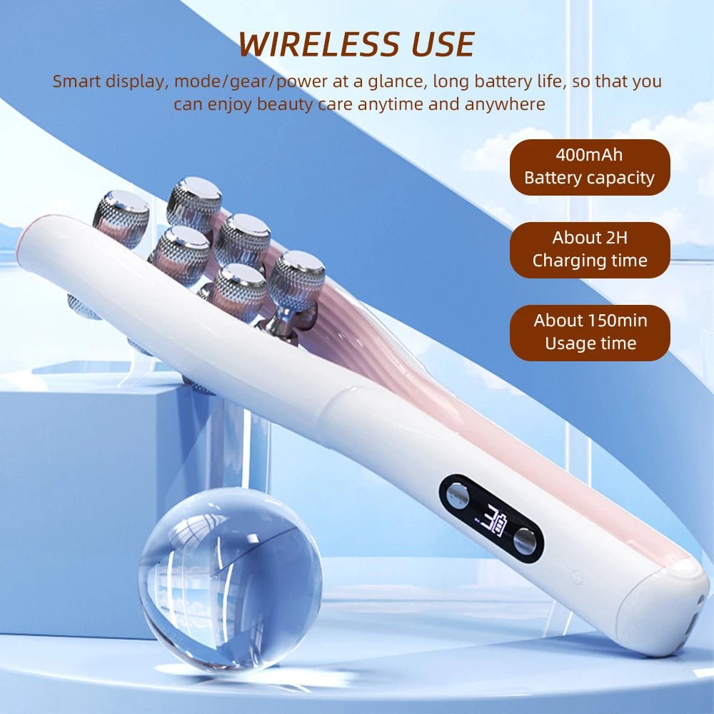 AuraSculpt™ V-Shape Microcurrent Face Sculpting Roller - Glow Labs USA - 15