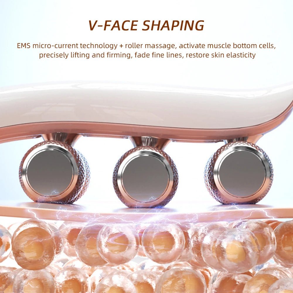 AuraSculpt™ V-Shape Microcurrent Face Sculpting Roller - Glow Labs USA - 10