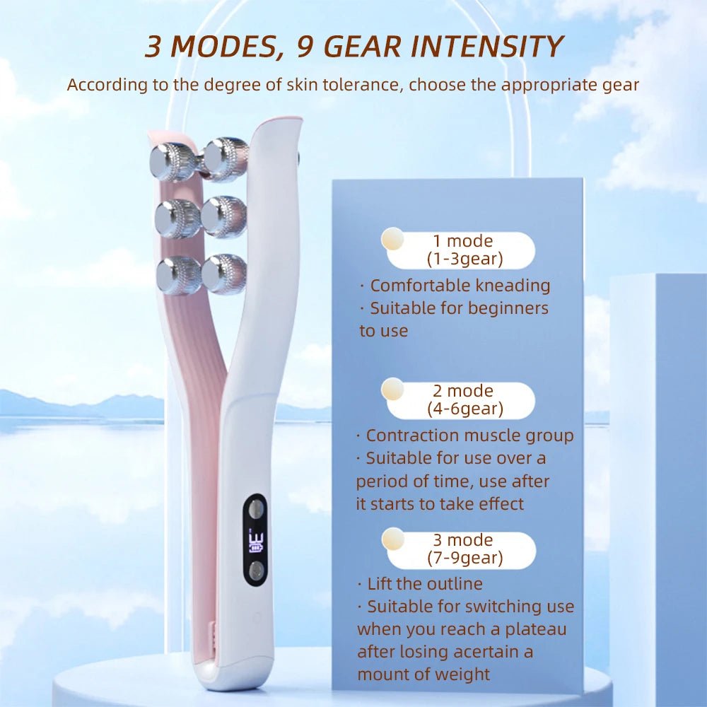 AuraSculpt™ V-Shape Microcurrent Face Sculpting Roller - Glow Labs USA - 9