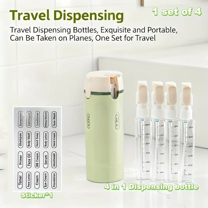 HydroPack™ 4-in-1 Leak-Proof Travel Bottle - Glow Labs USA