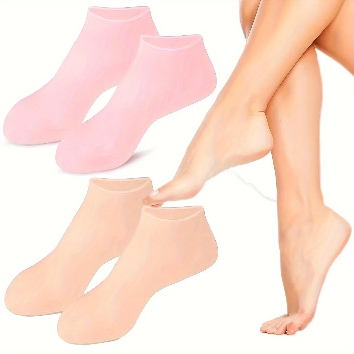 SolesGlow™ Premium Silicone Moisturizing Socks - Glow Labs USA