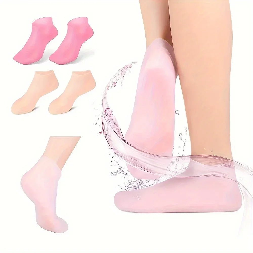 SolesGlow™ Premium Silicone Moisturizing Socks - Glow Labs USA