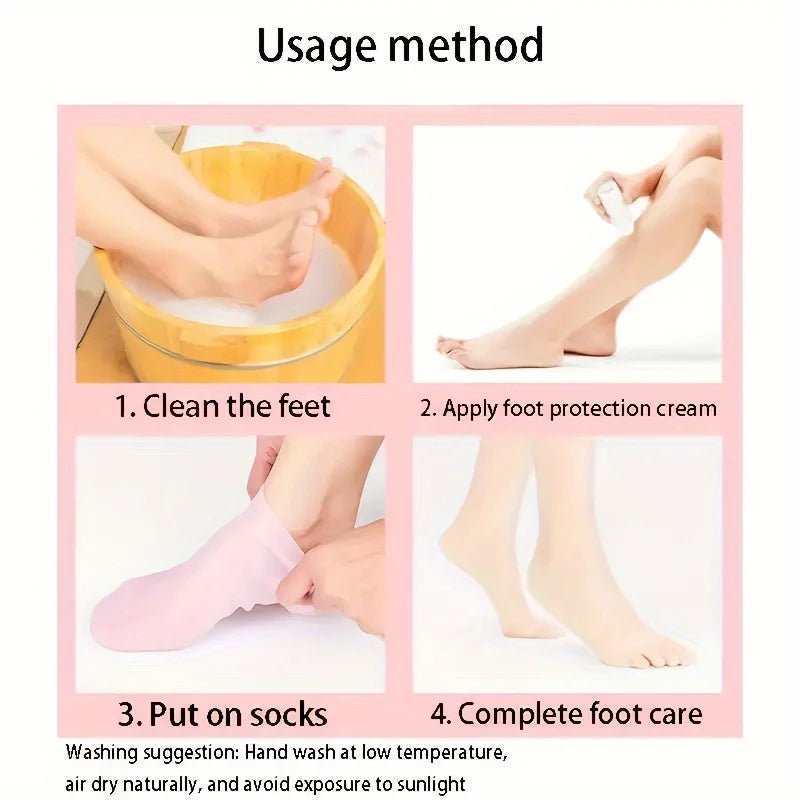 SolesGlow™ Premium Silicone Moisturizing Socks - Glow Labs USA