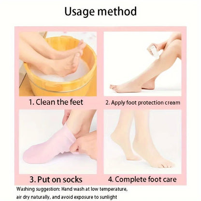 SolesGlow™ Premium Silicone Moisturizing Socks - Glow Labs USA