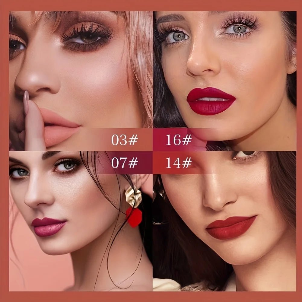 VelvetStay™ 6-Piece Liquid Matte Lipstick Set - Glow Labs USA