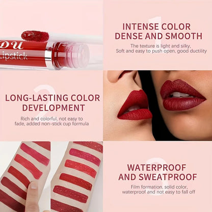 VelvetStay™ 6-Piece Liquid Matte Lipstick Set - Glow Labs USA