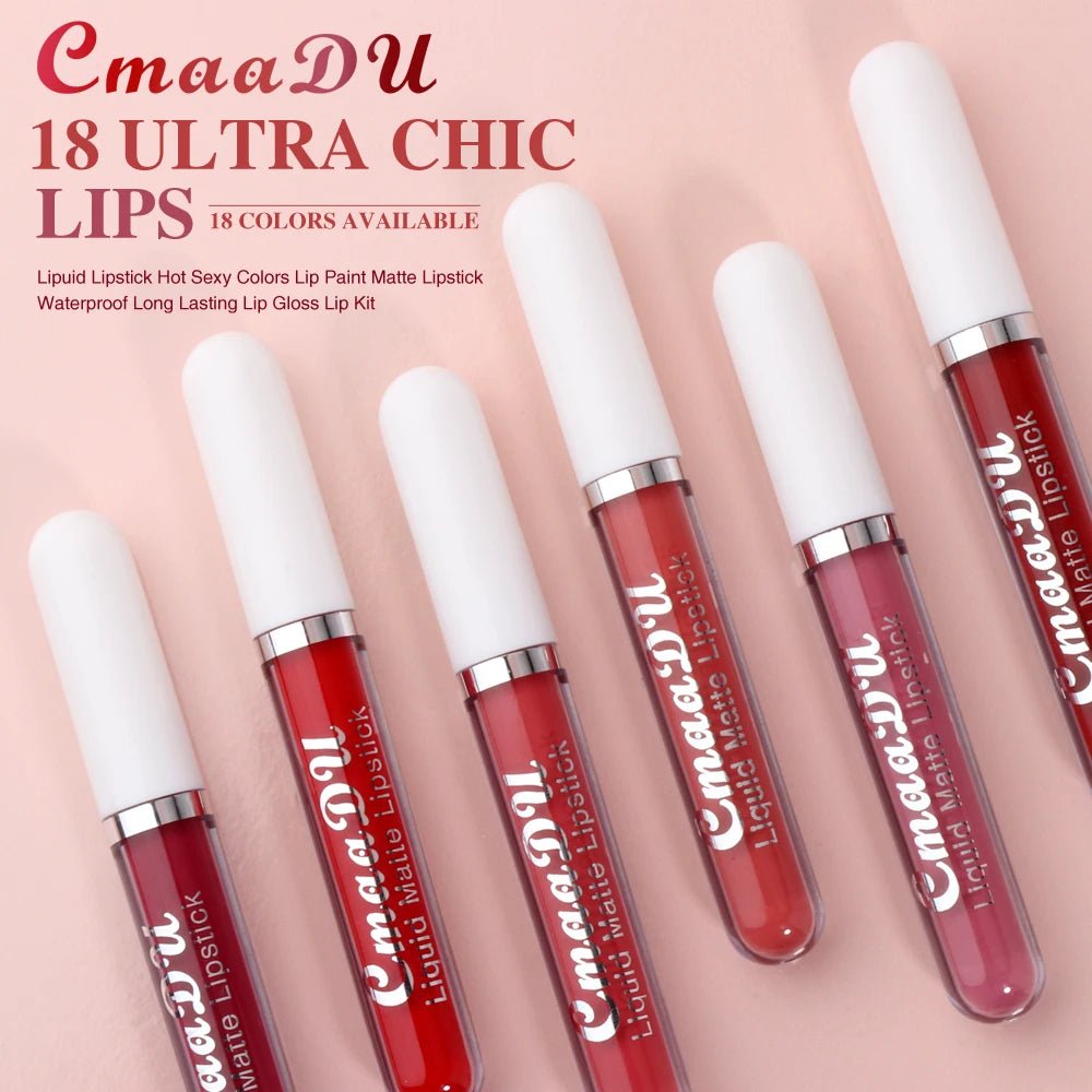 VelvetStay™ 6-Piece Liquid Matte Lipstick Set - Glow Labs USA